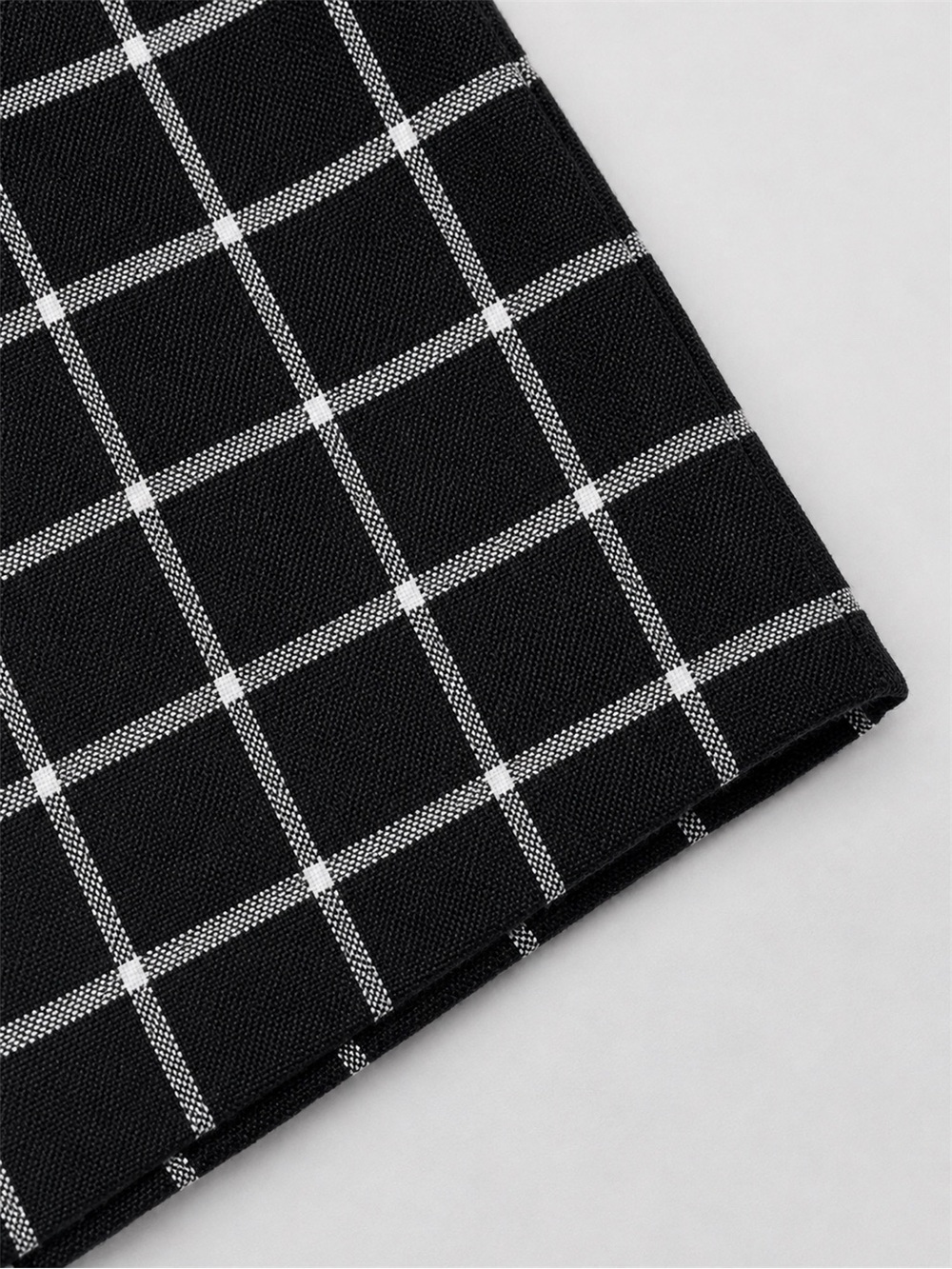 H&M Black Mini Dress with White Windowpane Check - Picture 5 of 6